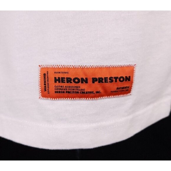 Heron Preston Pocket Style T-Shirt Size XS White Mens - Picture 6 of 16